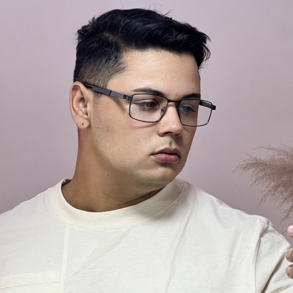 Armação de Óculos 86002 Retangular Grafite